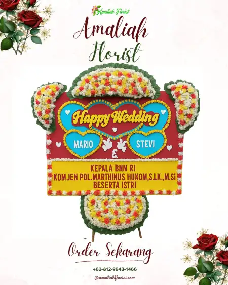 Papan Bunga Pernikahan Cipanas